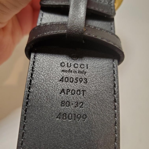 Gucci Black Belt, Size 80